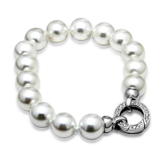 Sterling Silver Polished Hand Knotted Pearl Bracelet Sterling Silver Polished Hand Knotted Pearl Bracelet